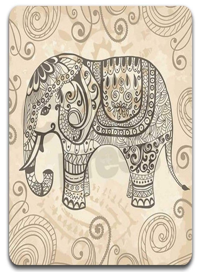 QJ CMJ Hand Drawn Elephant Square Coaster Set - Made of Recycled Rubber - Set of 4 - Image 3